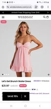 Windsor Lets Get Brunch Skater Dress, pink, small