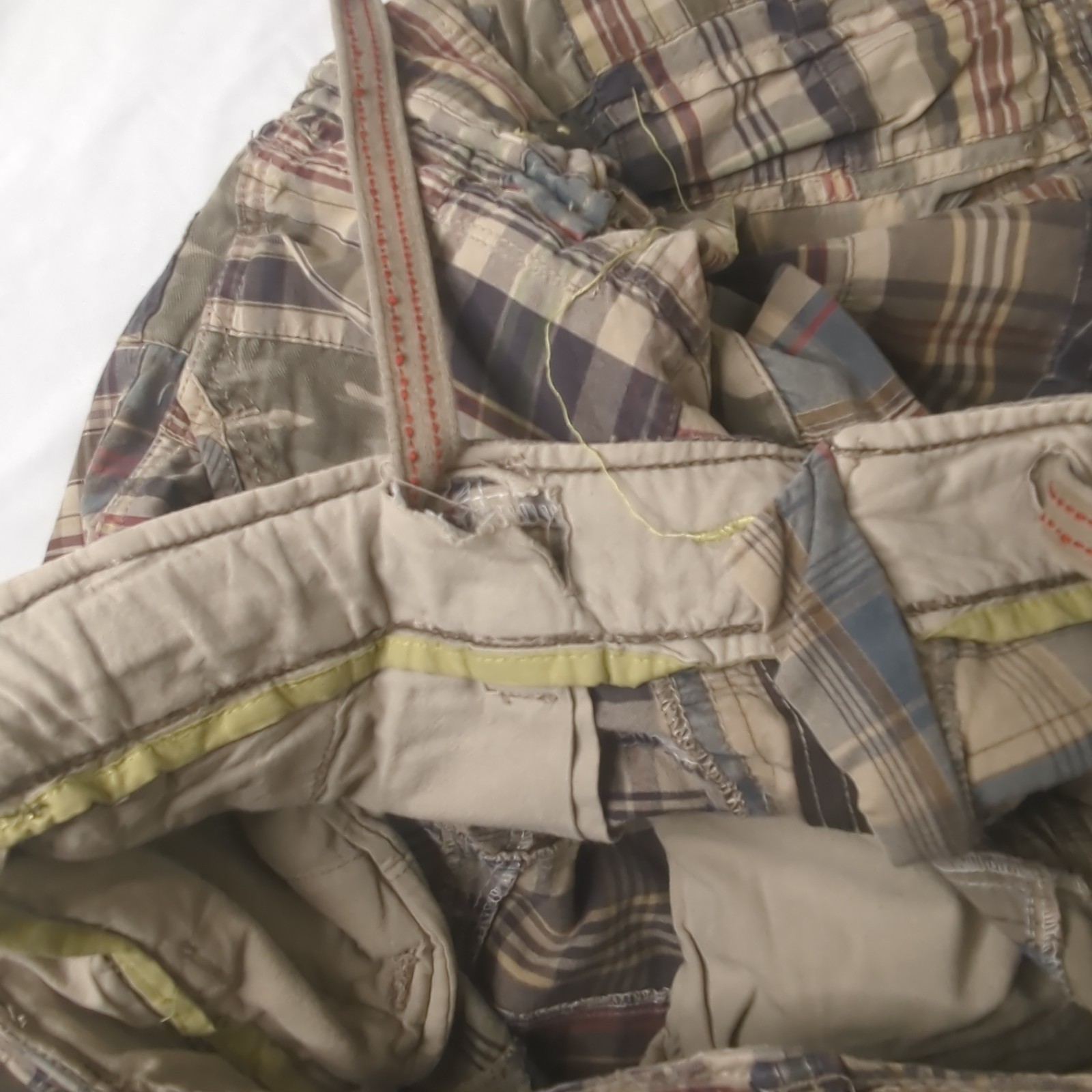 American Eagle Patchwork Madras Cargo Shorts Cott… - image 5