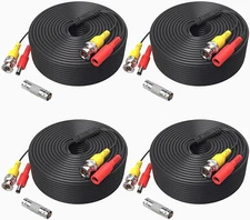 Annke (4) 150ft video power cable for security camera system BNC conn. inc.