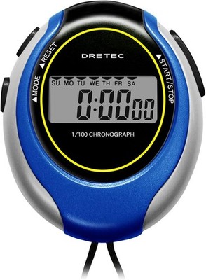 DRETEC DRETEC Sports Timer, Large Screen Display, 1/100 Second SW-109BL