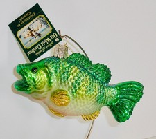 2003 LARGEMOUTH BASS FISH - OLD WORLD CHRISTMAS - GLASS ORNAMENT - NEW 12097