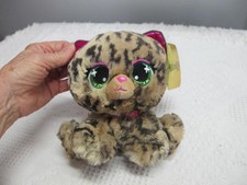 Sadie Spotson P.Lushes Pets NWT Gund 6" Leopard Kitty Big Eyes T84500