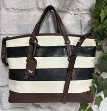 👜RADLEY “BRIDGEWATER” Stripe finest Leather Multiway Totes Bag USED ONCE!👜