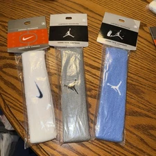 Lot of 3 Nike Air Jordan Logo Jumpman Sweat Headbands Y2k 2000s Vintage New
