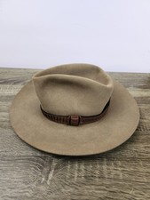 Vintage Stetson "Stampede" Cowboy Hat Men's Size 6 7/8 Acorn Brown 4X Beaver