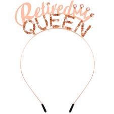 Retired Crown Headband for Women Queen Rhinestone Retired Tiara