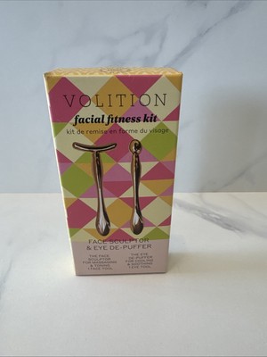 Volition Facial Fitness Kit Eye De-Puffer & Face Sculptor Two Pieces New In Box