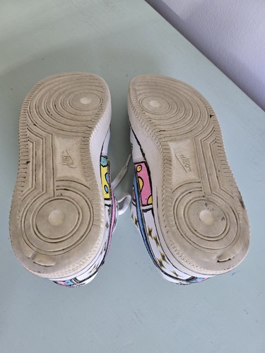 Nike Air Force 1 Custom Shoes Cartoon Size 8.5 Pastel Colors Flower Geometric 07 - 第 13/14 張圖片