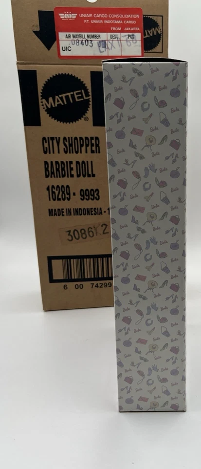 1993 City Shopper Barbie #16289 NRFB Boneca de Colecionador Mattel com Remetente Original - Imagem 3 de 4