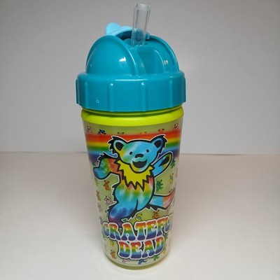 Grateful Dead Dancing Bears 10oz Cup With Straw 7.25'' For Kids Or Adults