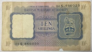 1943 British Military 10 Shillings  Combine Shipping