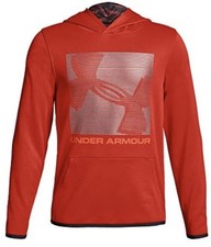 Under Armour Boys Armour Fleece Logo Hoodie Radio Red YMD ColdGear NWT