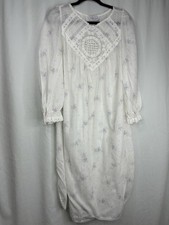 VTG Willow Creek Nightgown Dress Womens Medium Lace Boho Prairie Cottagecore