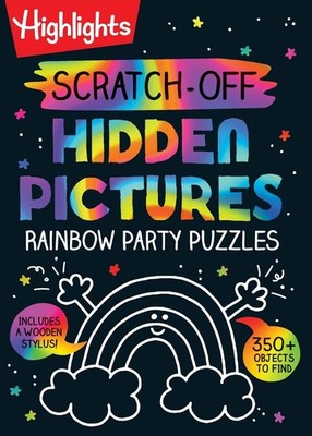 Scratch-Off Hidden Pictures Rainbow Party Puzzles: Over 350 Colorful Objects to