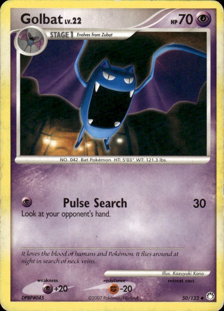 Golbat Uncommon Mysterious Treasures 50/123 MP