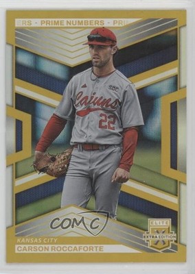 2023 Panini Elite Extra Edition Gold Prime Numbers 2/24 Carson Roccaforte 2j2