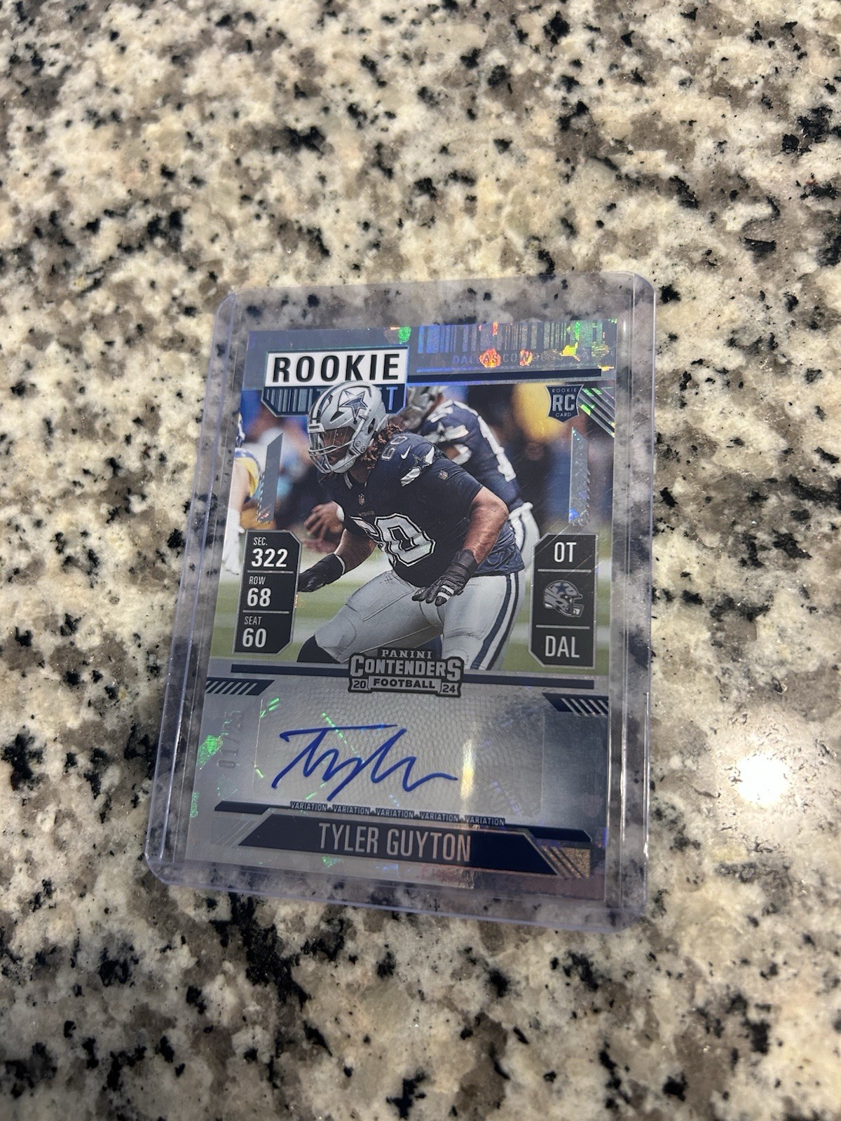 Tyler Guyton Panini Contenders #169 Autograph