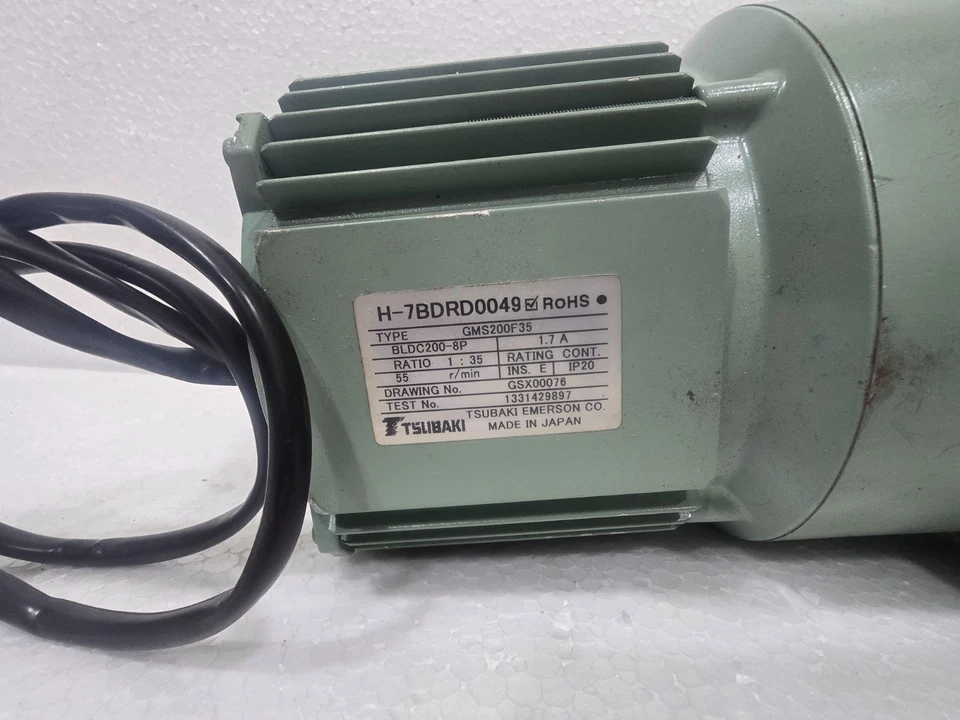 Tsubaki CBP-205 H-7BDRD0049 GMS200F35 BLDC200-8P Radar Gear Motor - Image 2 of 4