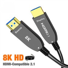 8K Fiber Optic HDMI 2.1 Cable High Speed Cord 48Gbps Data Transfer Dynamic HDR