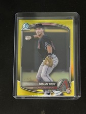 TOMMY TROY 2025 BOWMAN CHROME DRAFT YELLOW REFRACTOR /75