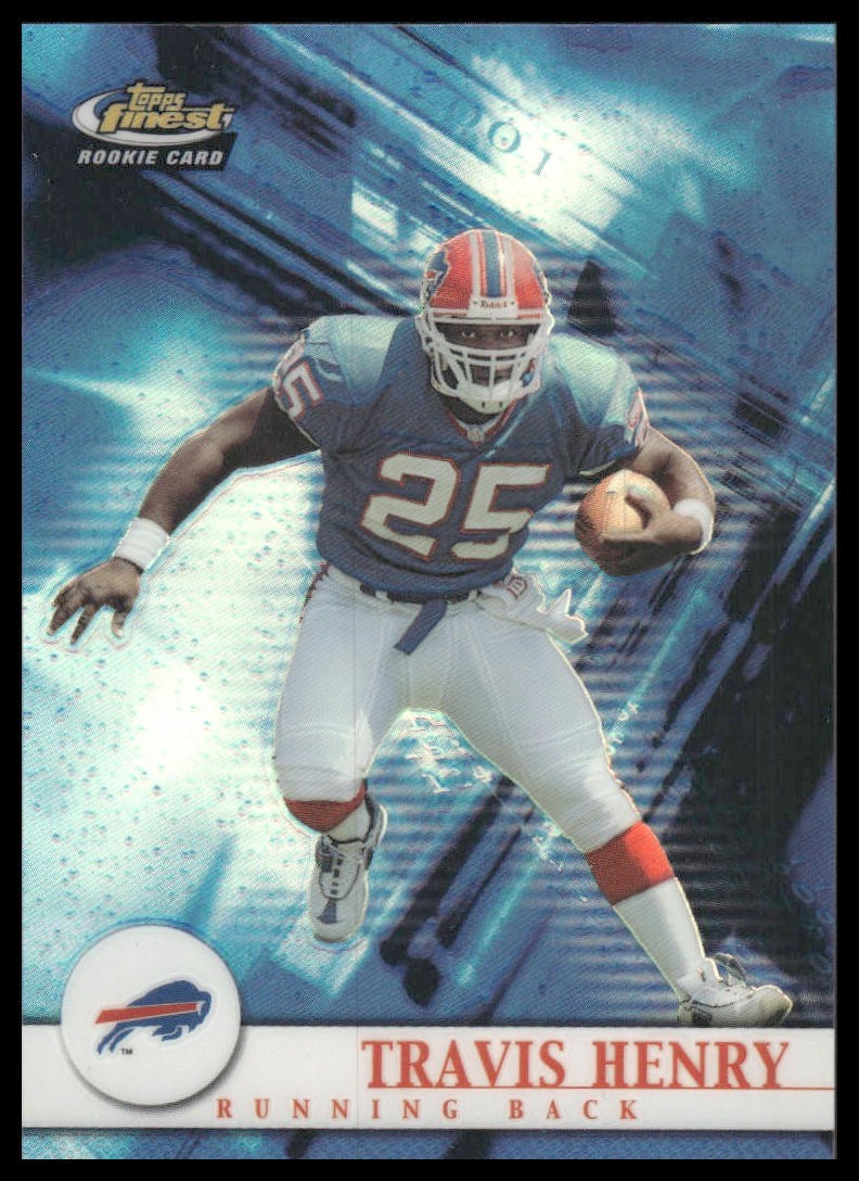 Travis Henry Rookie /1000 2001 Finest #140 Buffalo Bills