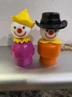 Vintage Fisher Price Little People Cowboy Clown Figures 2” Lot 2 Circus