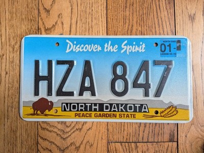 North Dakota USA Nummernschild