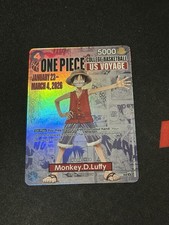 One Piece Monkey D. Luffy US College Basketball Promo Card RUTGERS NM