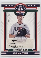 2022 Panini USA Baseball Stars & Stripes Black Ink /125 Jackson Ferris Auto 0y9r