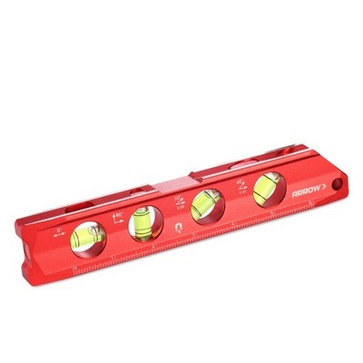 ARROW 8-Inch Torpedo Level Magnetic Level Tool with 0°/30°/45°/90° Bubbles New