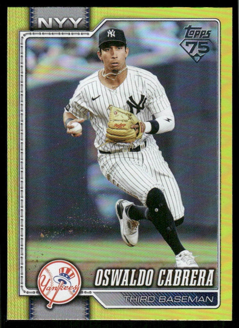 2026 Topps #490 Oswaldo Cabrera Yellow Holo Foil #/399