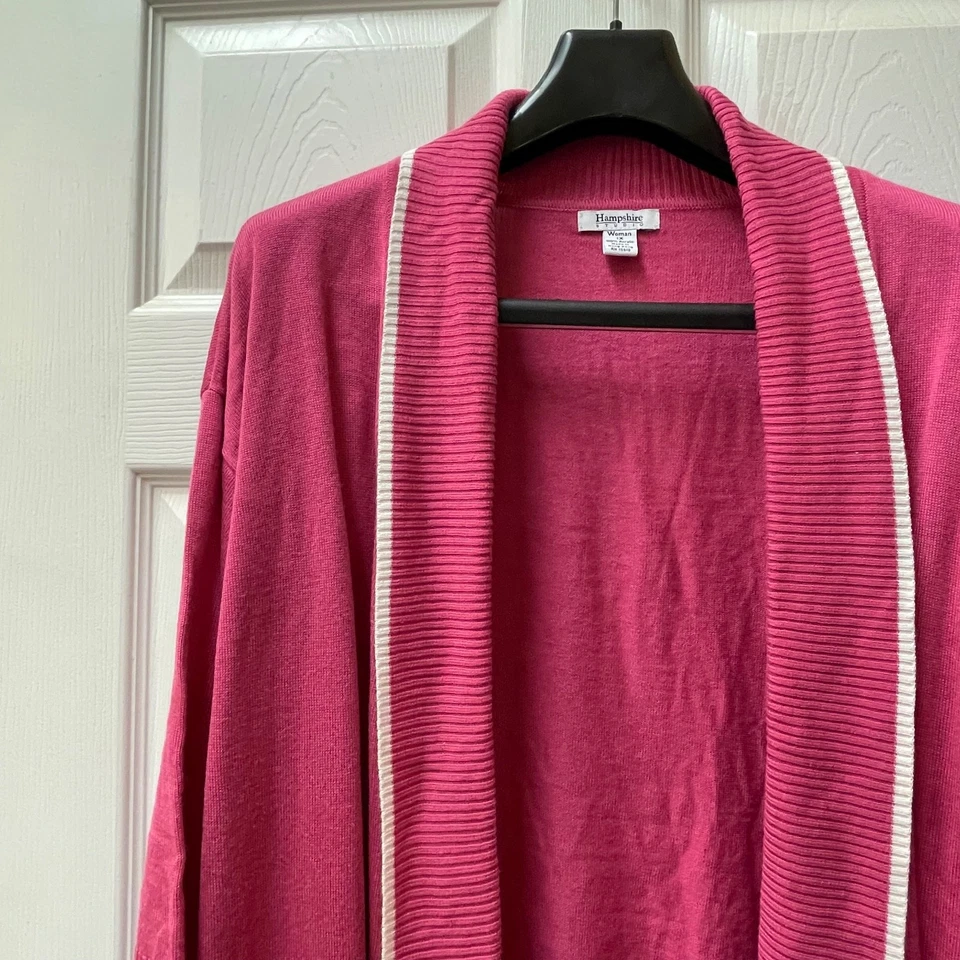Lote de 2 cárdigan drapeado cuello chal delantero abierto Hampshire Studio para mujer 1X Foto 2 de 4