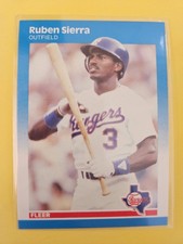 1987 Fleer #138 Ruben Sierra RC - Texas Rangers
