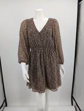 Madewell (Re)sourced Mini Dress Women’s Small Ditsy Print Georgette Button-Front