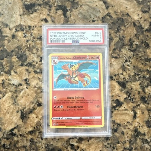 Pokémon Special Delivery Charizard SWSH075 Promo Holo PSA 8 Sword & Shield