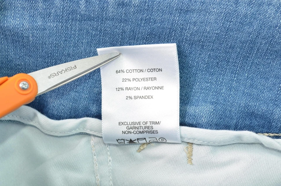 JAG Ainsley 8" Denim Azul Corto Mujer 14/32 Elastizado Bolsillos Pull On Foto 4 de 4