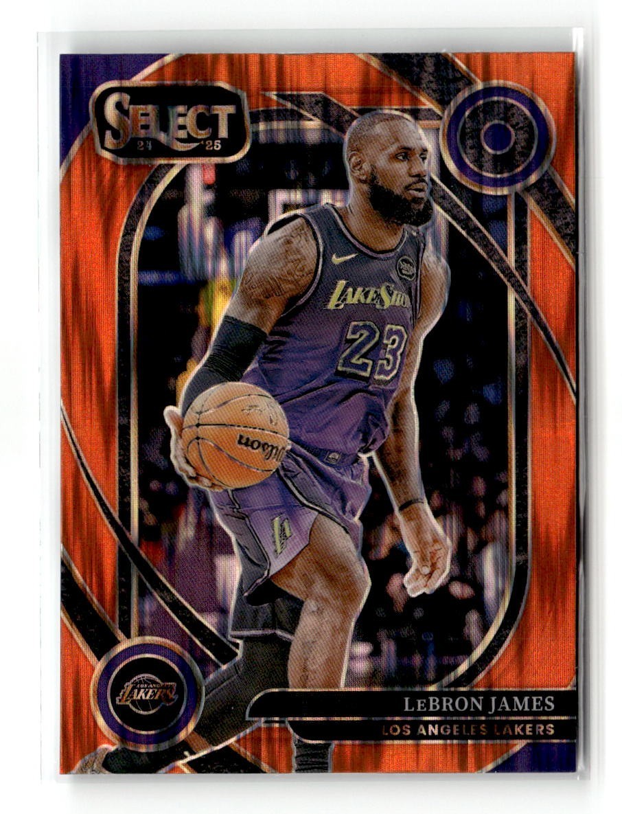 2024-25 Panini Select Courtside - LeBron James #241 Orange Flash Prizm