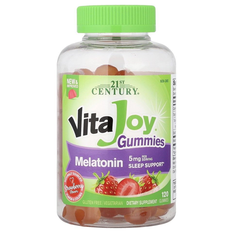 21st Century VitaJoy Melatonin Gummies 120 Gummies Gluten-Free, Vegetarian