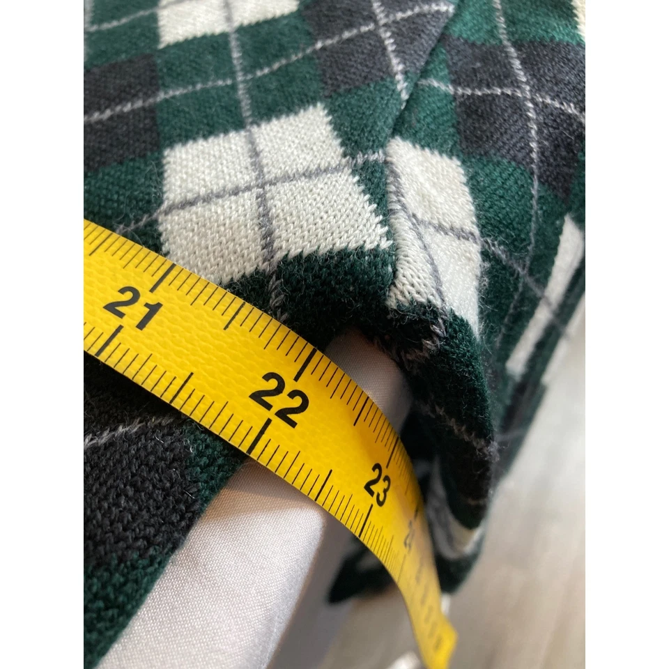 Cárdigan Suéter Vintage Rafaella Mujer Argyle Talla M Merino Old Money Academia Foto 4 de 4