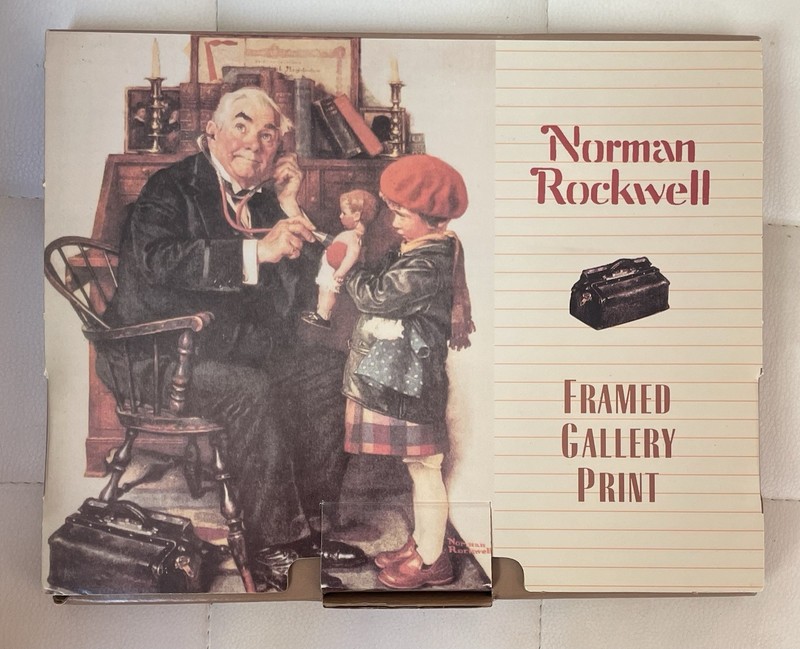 Norman Rockwell Framed Gallery Print "Doctor and the Doll" - With Original Box