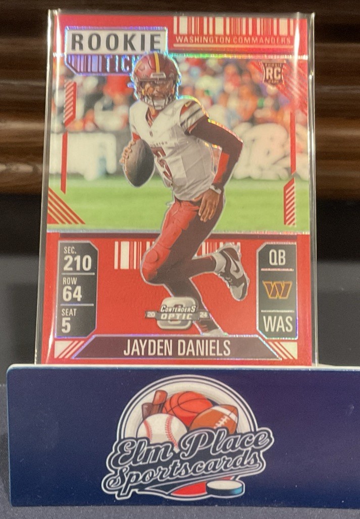 2024 Panini Contenders Optic - Rookie Ticket Jayden Daniels #75 Red Prizm /199