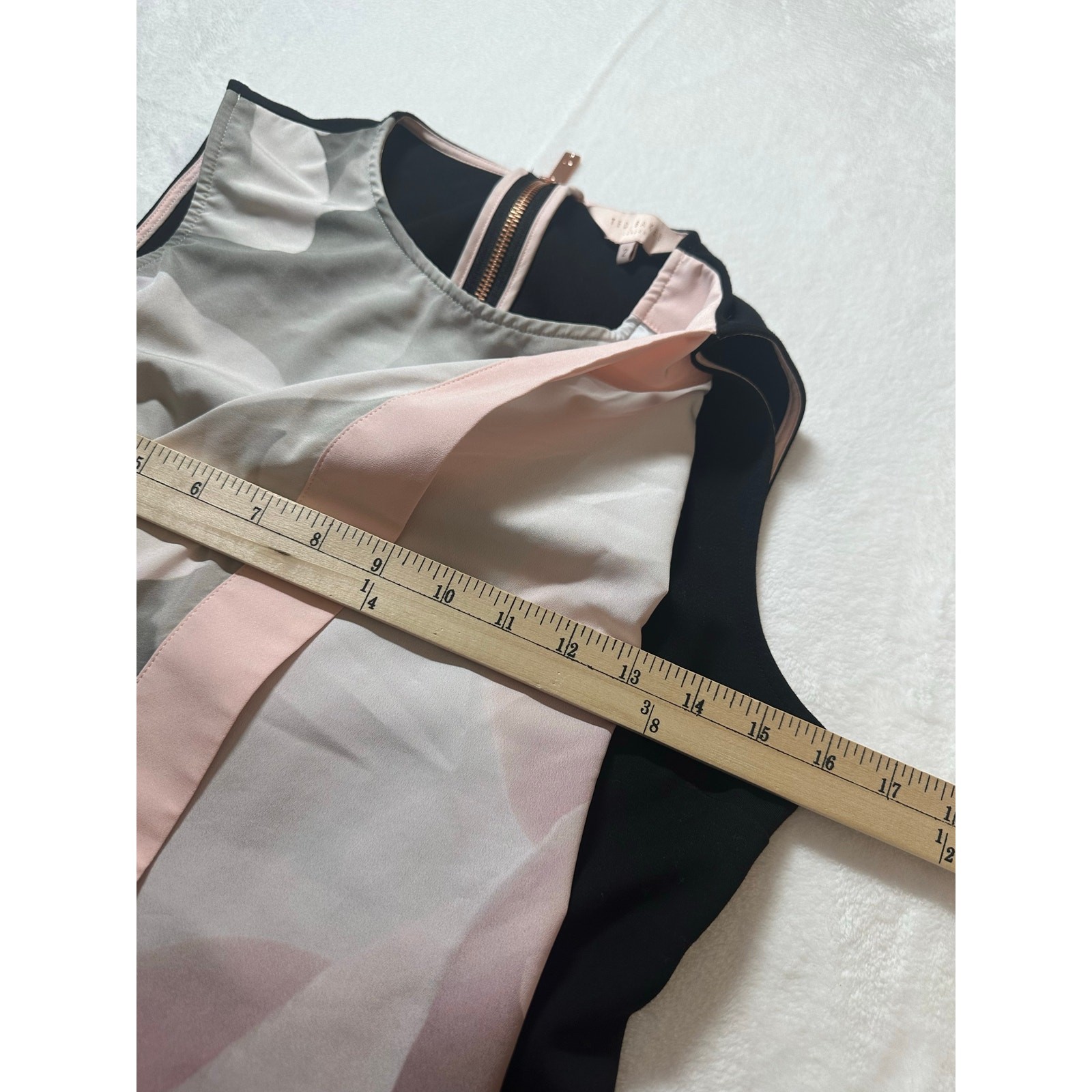 Ted Baker London Ecur Lizeey Porcelain Rose Scarf Dress Size 2/Medium 