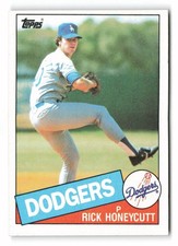 1985 Topps Rick Honeycutt #174 Los Angeles Dodgers