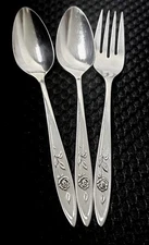 Oneida My Rose Stainless Flatware Teaspoons Salad Forks Spoons J163 FREE SHIP
