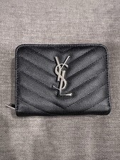 Saint Laurent Cassandre Matelass  Compact Zip Around Wallet