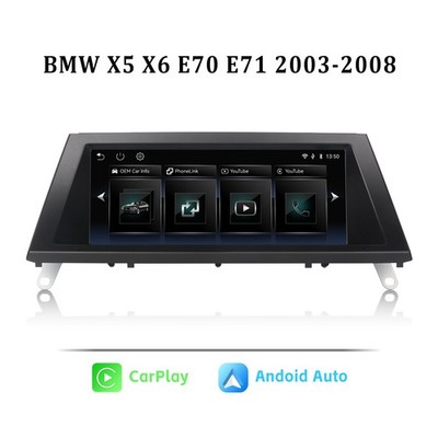 For BMW X5 X6 E70 E71 2008-2013 CIC 10.25''Display Screen CarPlay Android Auto