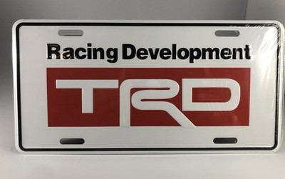 TRD Racing Development Embossed Aluminum License Plate