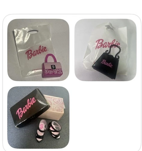Vintage Barbie Accessories Lot Handbags Bags High Heel Shoes With Box Mattel