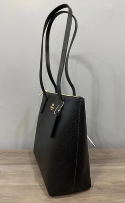 NWT COACH Fiona Zip Tote Bag In Leather CW395, Black Gold | eBay