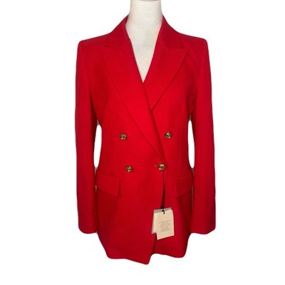 NEW MARELLA Max Mara Size 6 Red Double Breasted Blazer Jacket Old Money Career